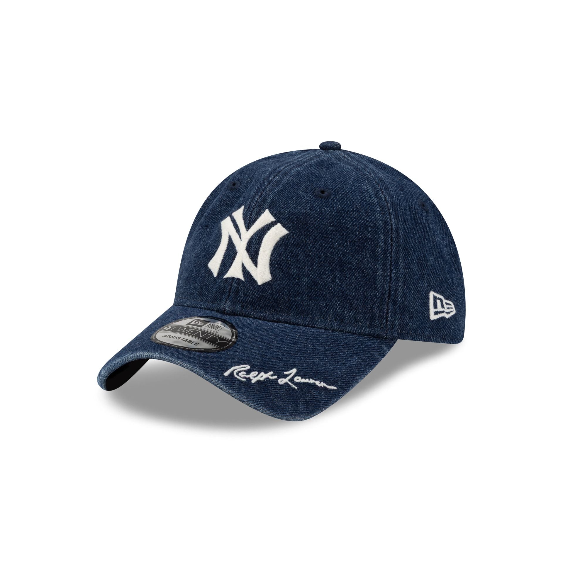 60767046_9TWENTY_RL_20H251MLB04_2026384_NEYYANCO_XNV_3QL Ralph Lauren x New York Yankees Denim 9TWENTY Adjustable Hat - Image 1