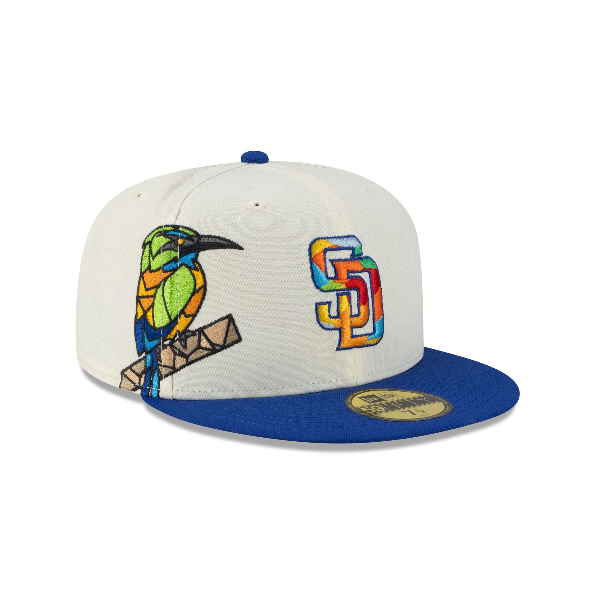 60768721_59FIFTY_CITY_ELEMENTS_25_SADPAD_CHW_3QR San Diego Padres El Salvador City Elements 59FIFTY Fitted Hat - Image 1