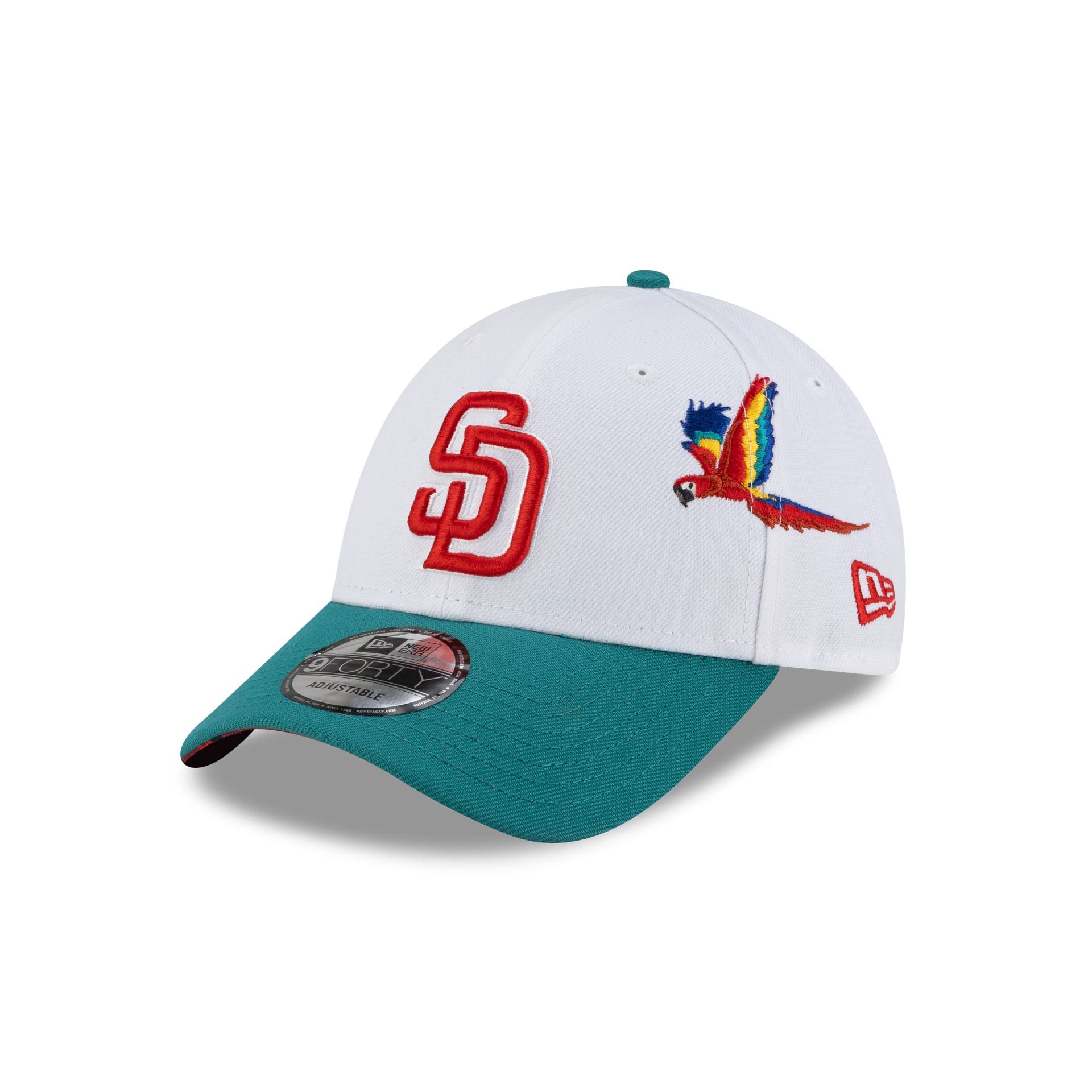 60768783_9FORTY_CITY_ELEMENTS_25_SADPAD_WHI_3QL San Diego Padres Honduras City Elements 9FORTY Snapback Hat - Image 1