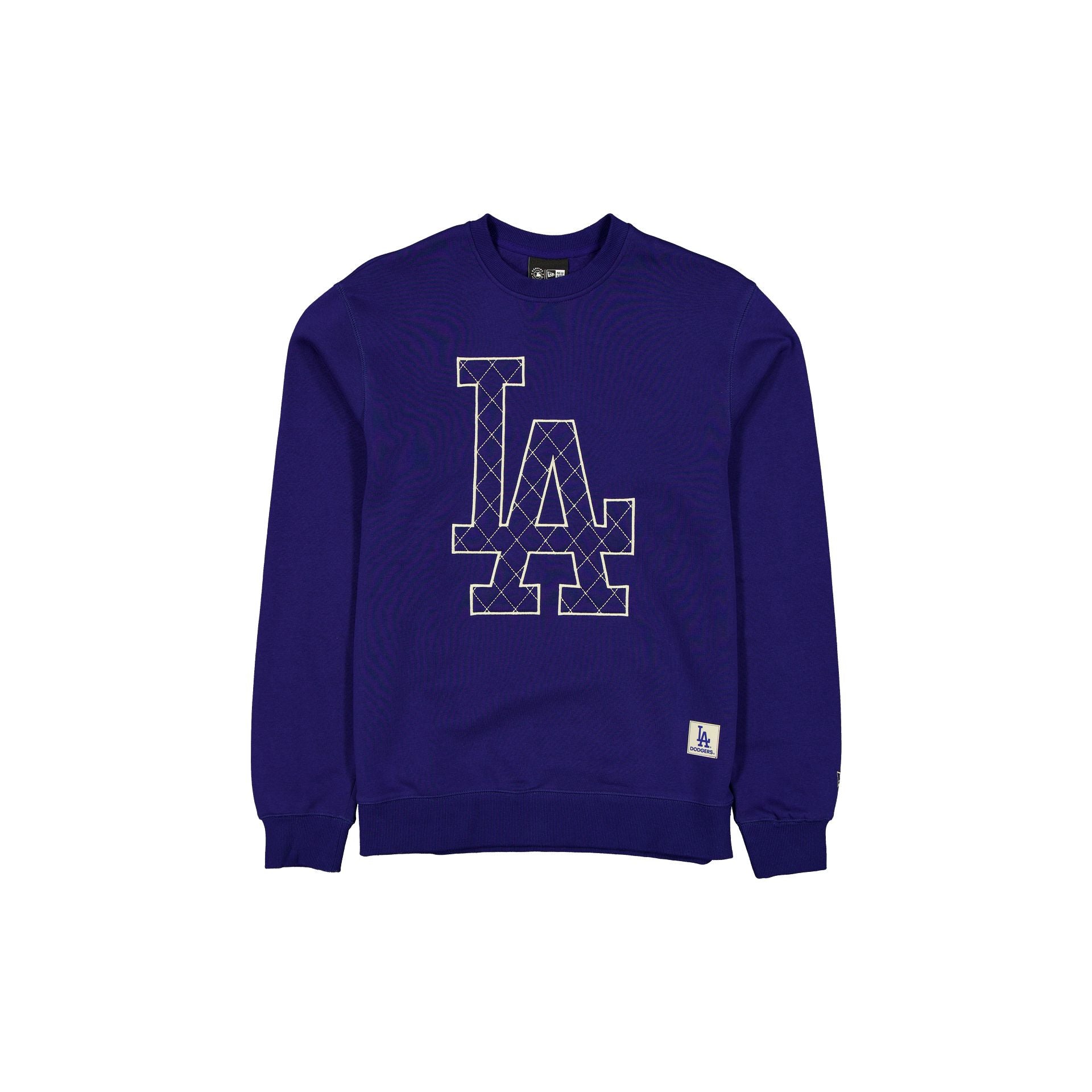 60769314_CREWNECK_Q4CUSTOMS_LOSDOD_BLUE_F Los Angeles Dodgers Quilted Crewneck - Image 1