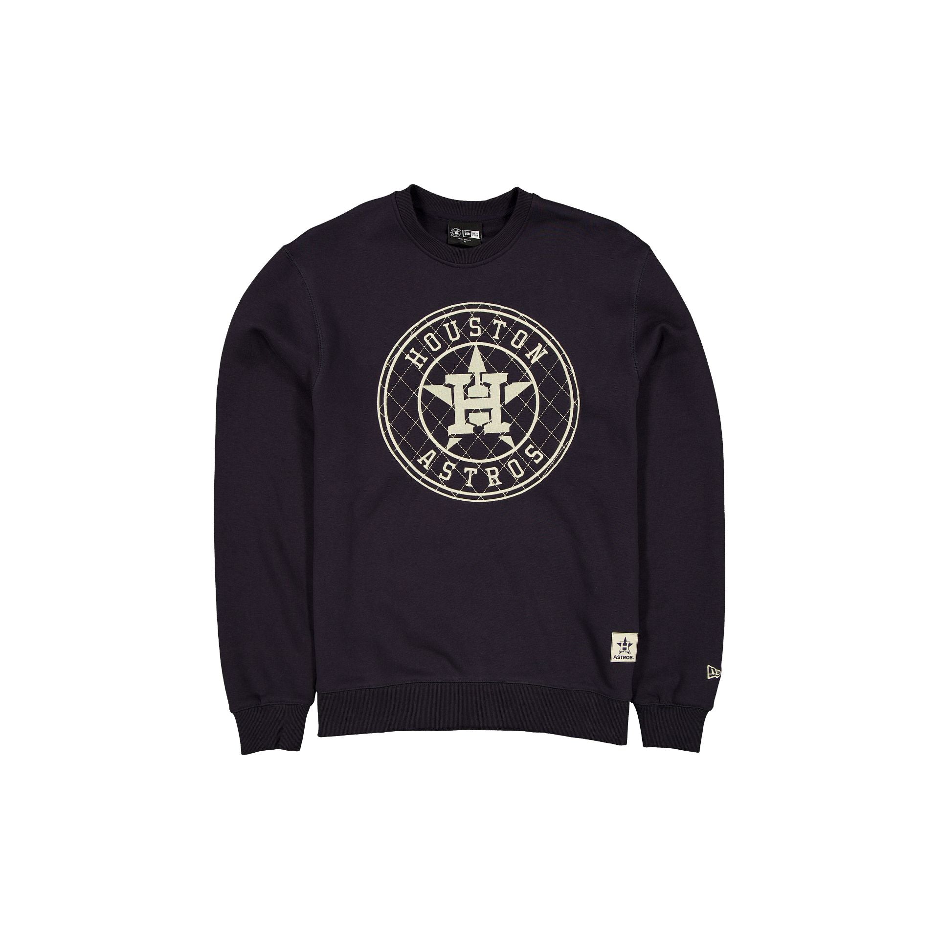 60769316_CREWNECK_Q4CUSTOMS_HOUAST_NAVY_F Houston Astros Quilted Crewneck - Image 1