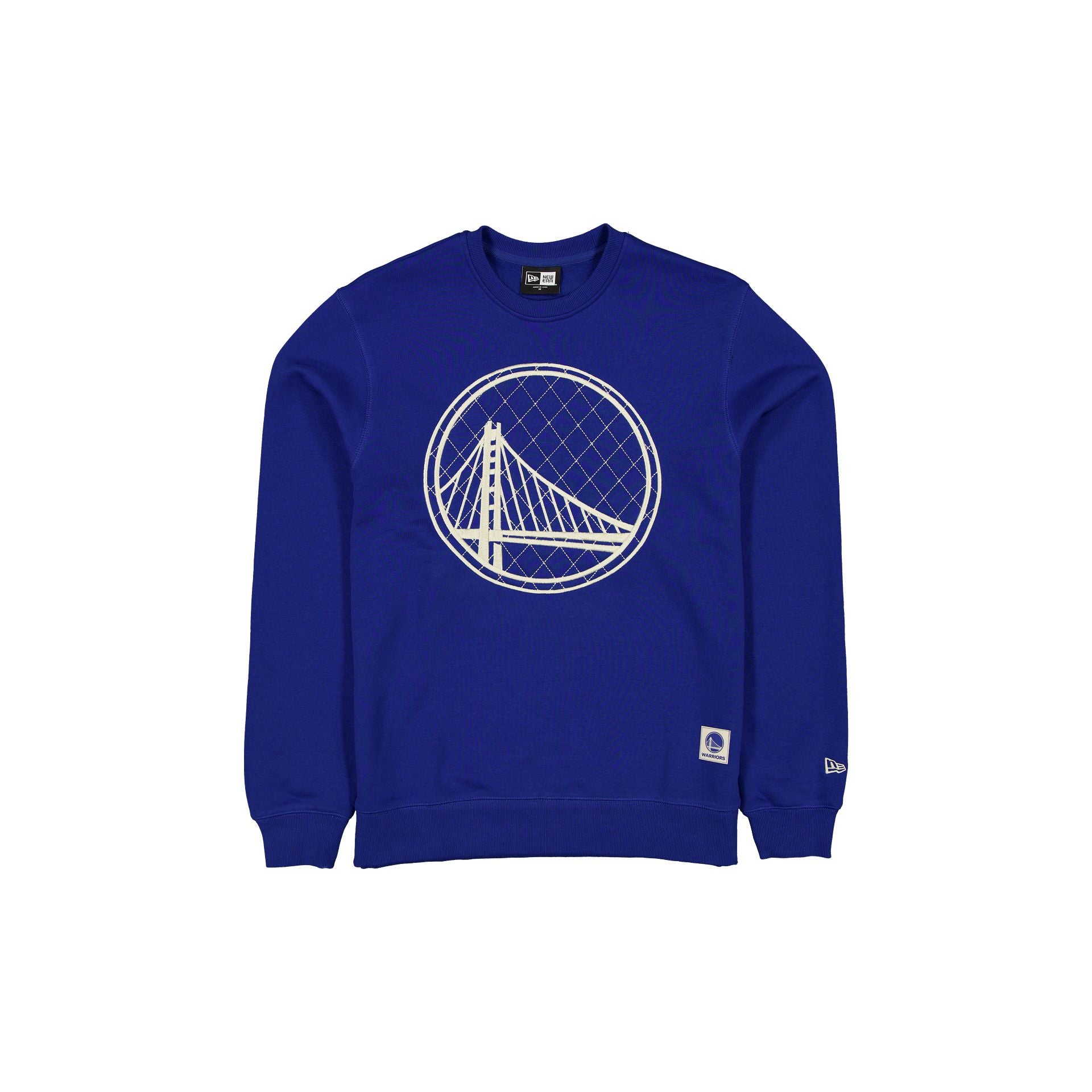 60769336_CREWNECK_Q4CUSTOMS_GOLWAR_BLUE_F Golden State Warriors Quilted Crewneck - Image 1