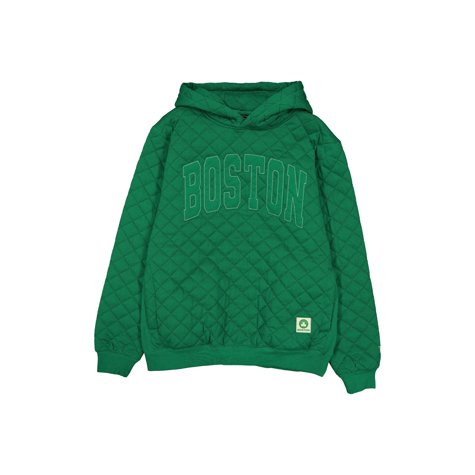 60769457_HOODIE_Q4CUSTOMS_BOSCEL_GREEN_F Boston Celtics Quilted Hoodie - Image 1