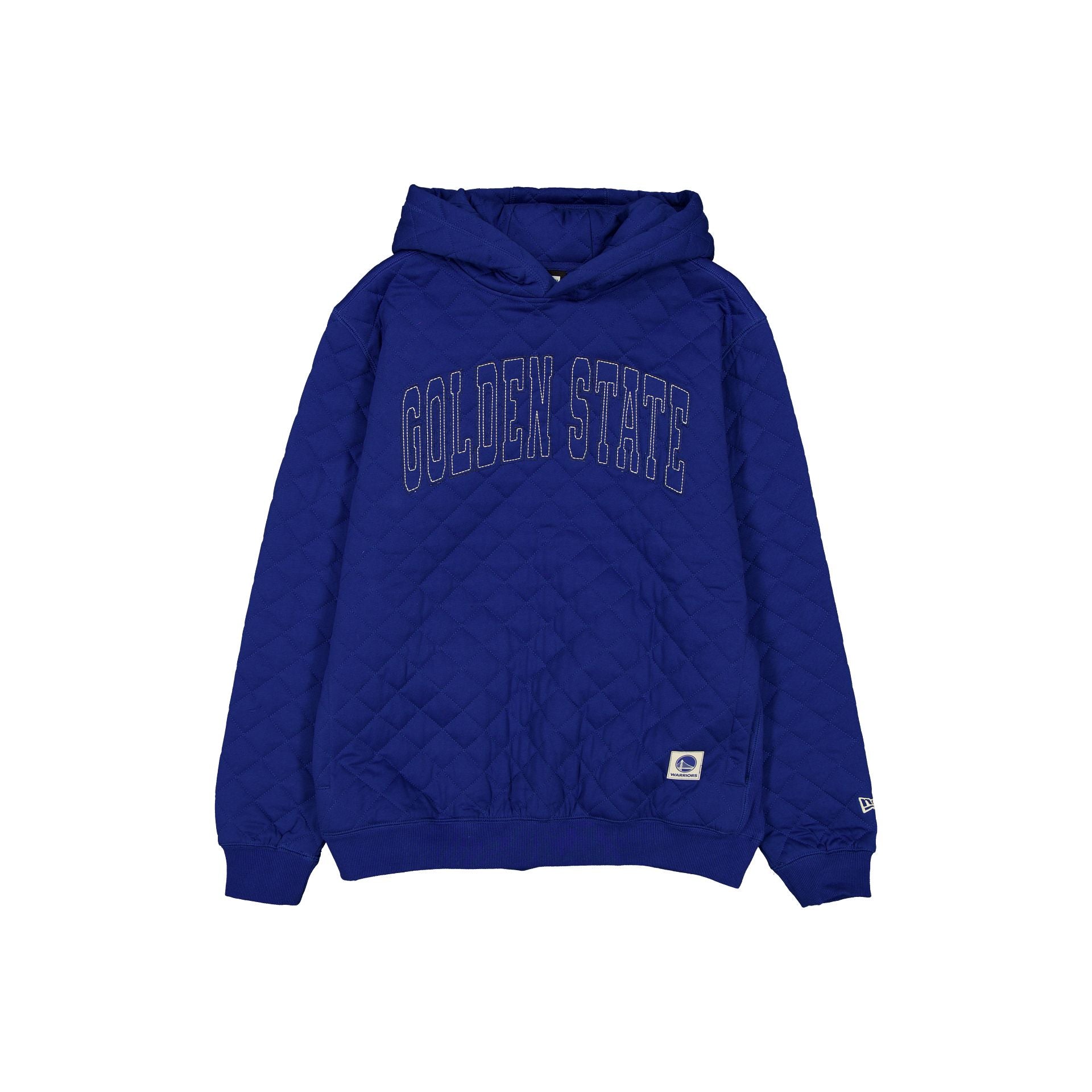 60769461_HOODIE_Q4CUSTOMS_GOLWAR_BLUE_F Golden State Warriors Quilted Hoodie - Image 1
