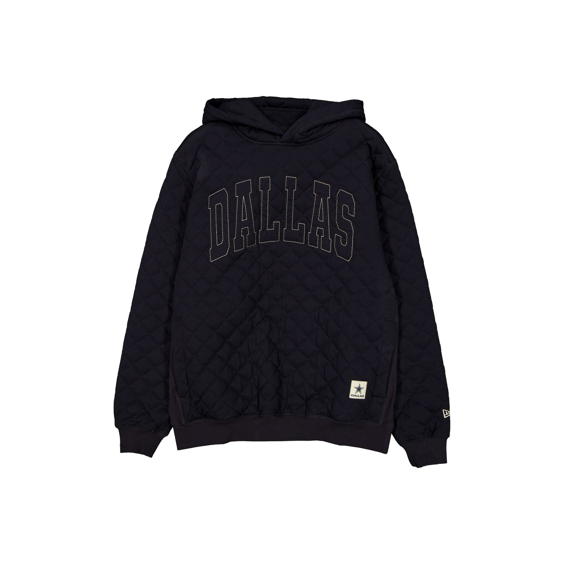 60769469_HOODIE_Q4CUSTOMS_DALCOW_NAVY_F Dallas Cowboys Quilted Hoodie - Image 1
