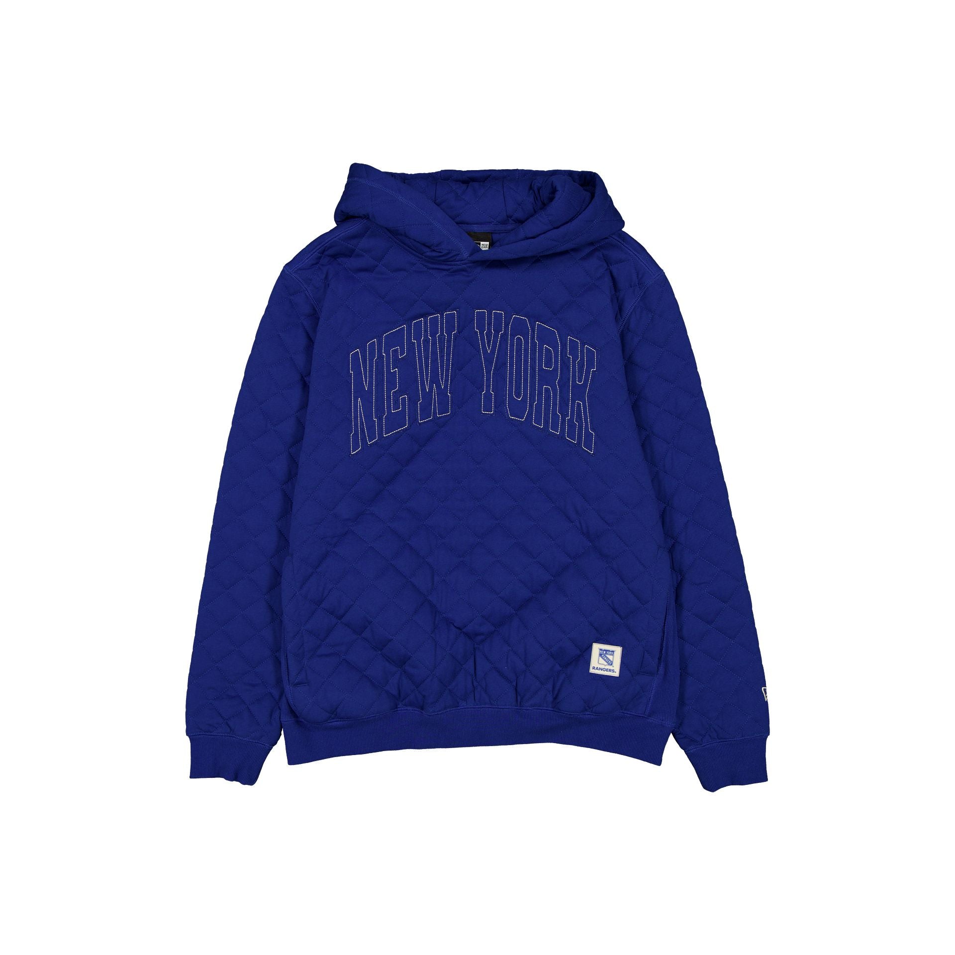 60769484_HOODIE_Q4CUSTOMS_NEYRAN_BLUE_F New York Rangers Quilted Hoodie - Image 1