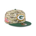 Green Bay Packers 2025 Salute to Service Fan Gear 9FIFTY Snapback Hat