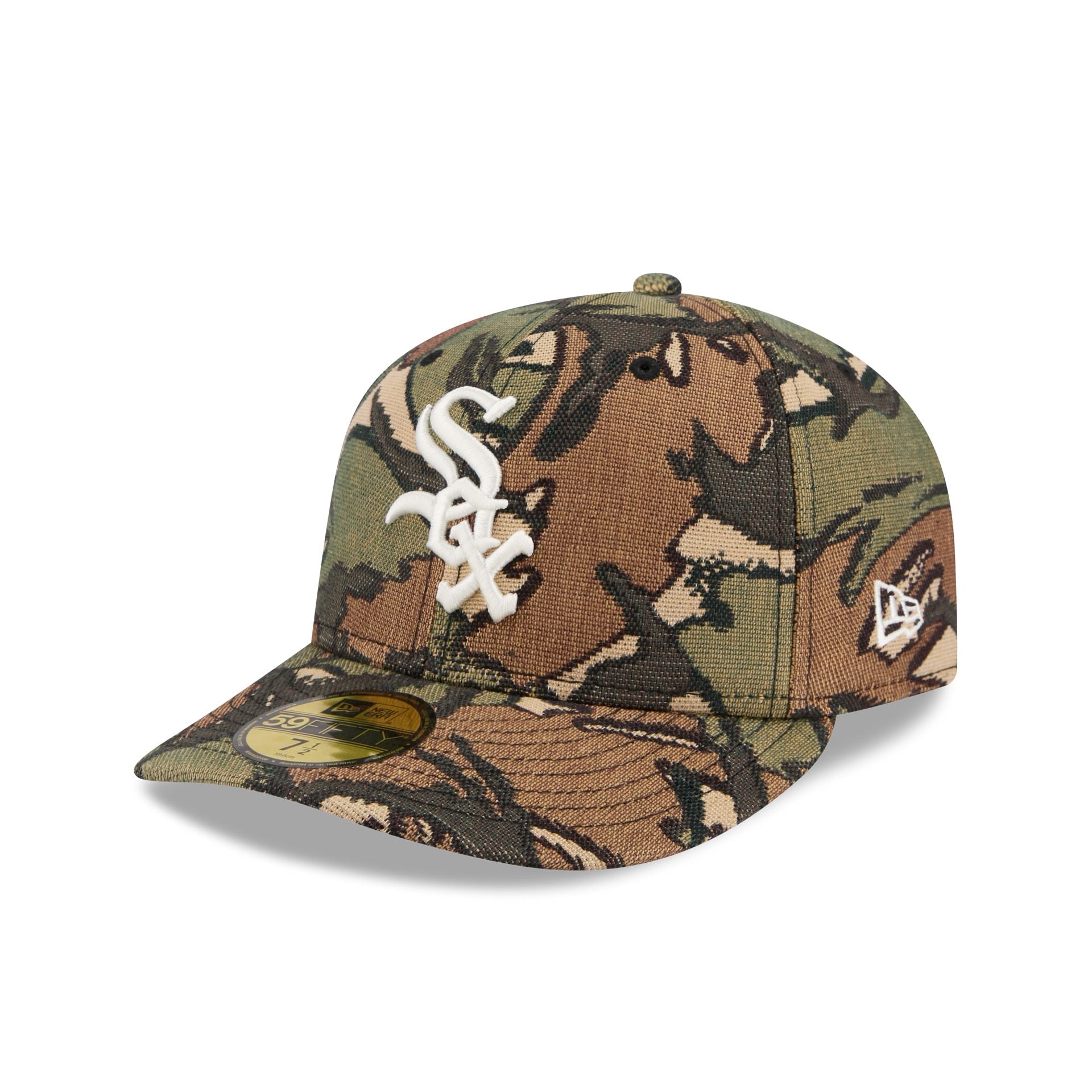 60772935_59FIFTY_JACQUARDCAMO5950PC_CHIWHI_XCM_3QL Chicago White Sox Three Looms Jacquard Camo 59FIFTY Fitted Hat - Image 1