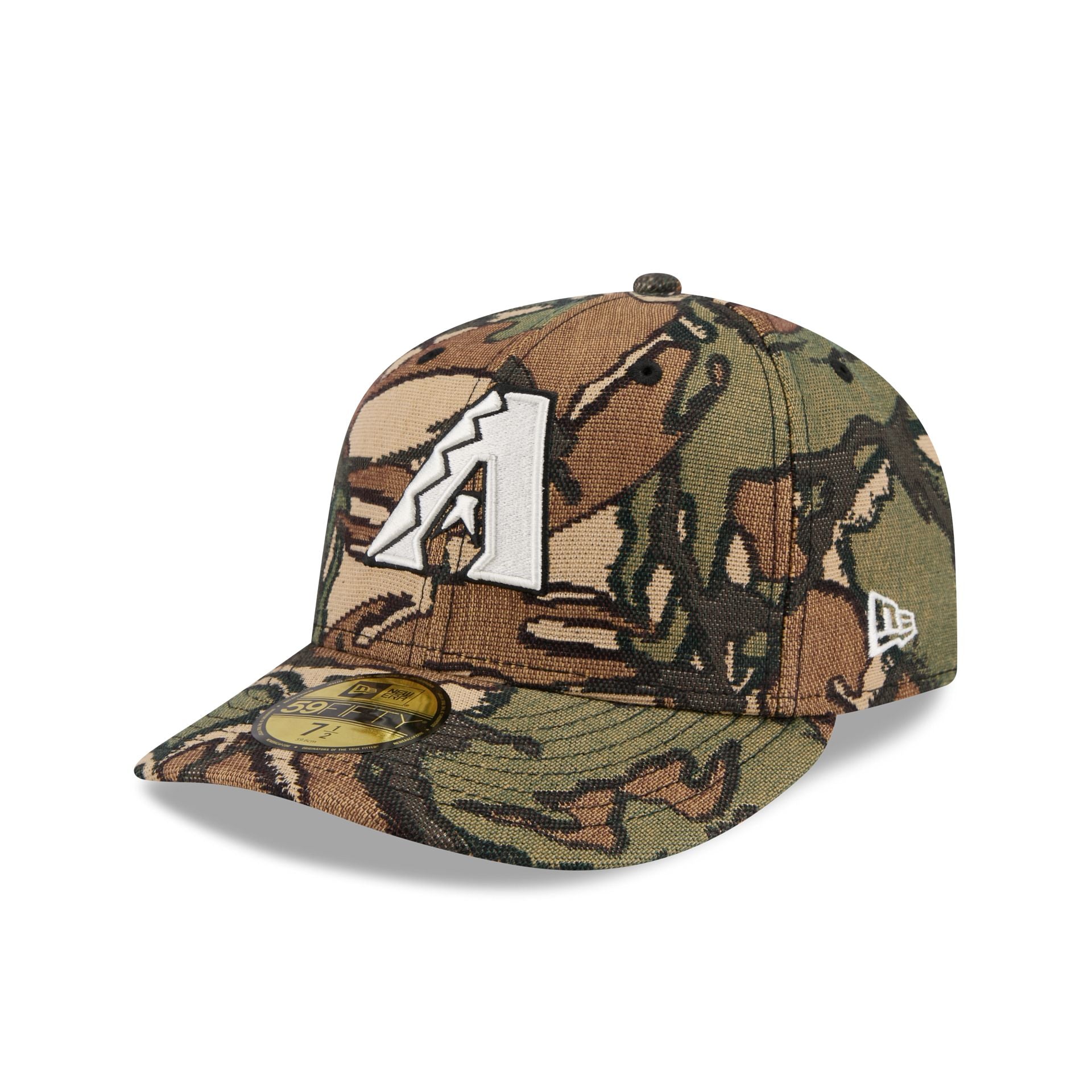 60772939_59FIFTY_JACQUARDCAMO5950PC_ARIDIA_XCM_3QL Arizona Diamondbacks Three Looms Jacquard Camo 59FIFTY Fitted Hat - Image 1