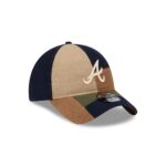 Atlanta Braves Three Looms Cotton Twill Patchwork 9TWENTY Adjustable Hat - Image 3