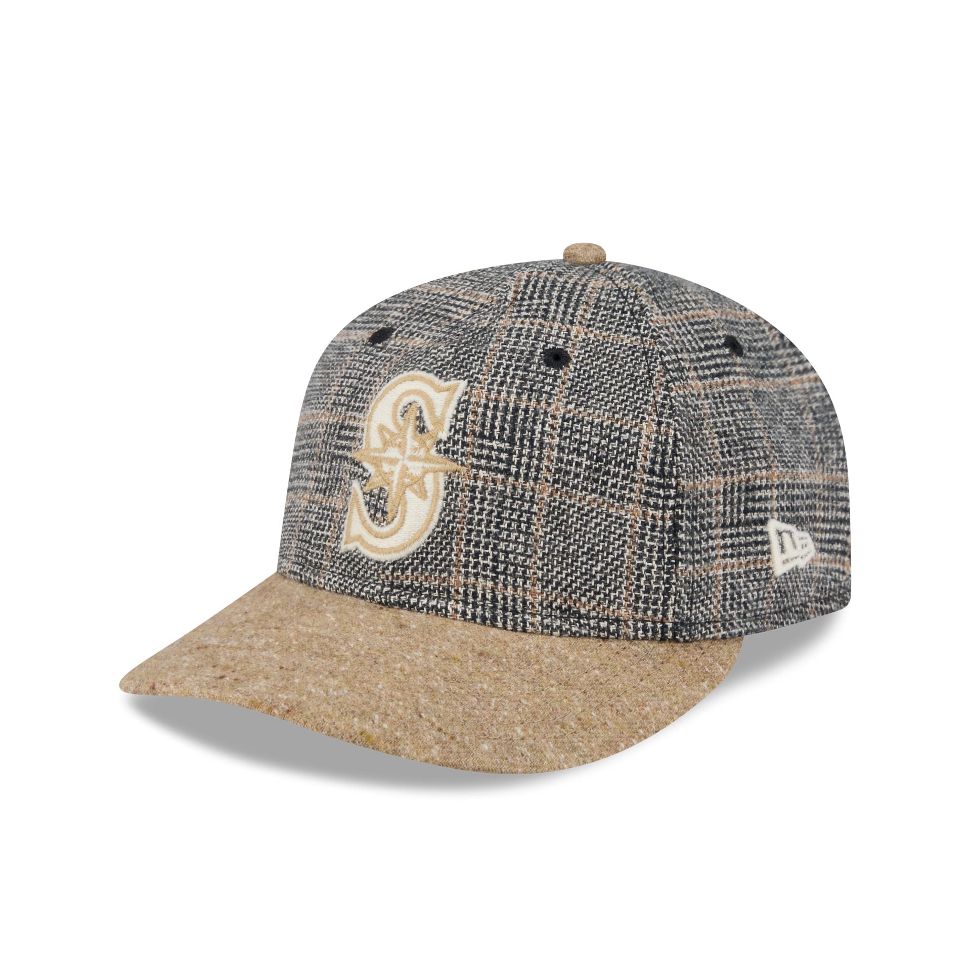 60773008_RC59FIFTY_VINTAGETWEED5950RC_SEAMAR_XBL_3QL Seattle Mariners Three Looms Vintage Tweed Retro Crown 59FIFTY Fitted Hat - Image 1