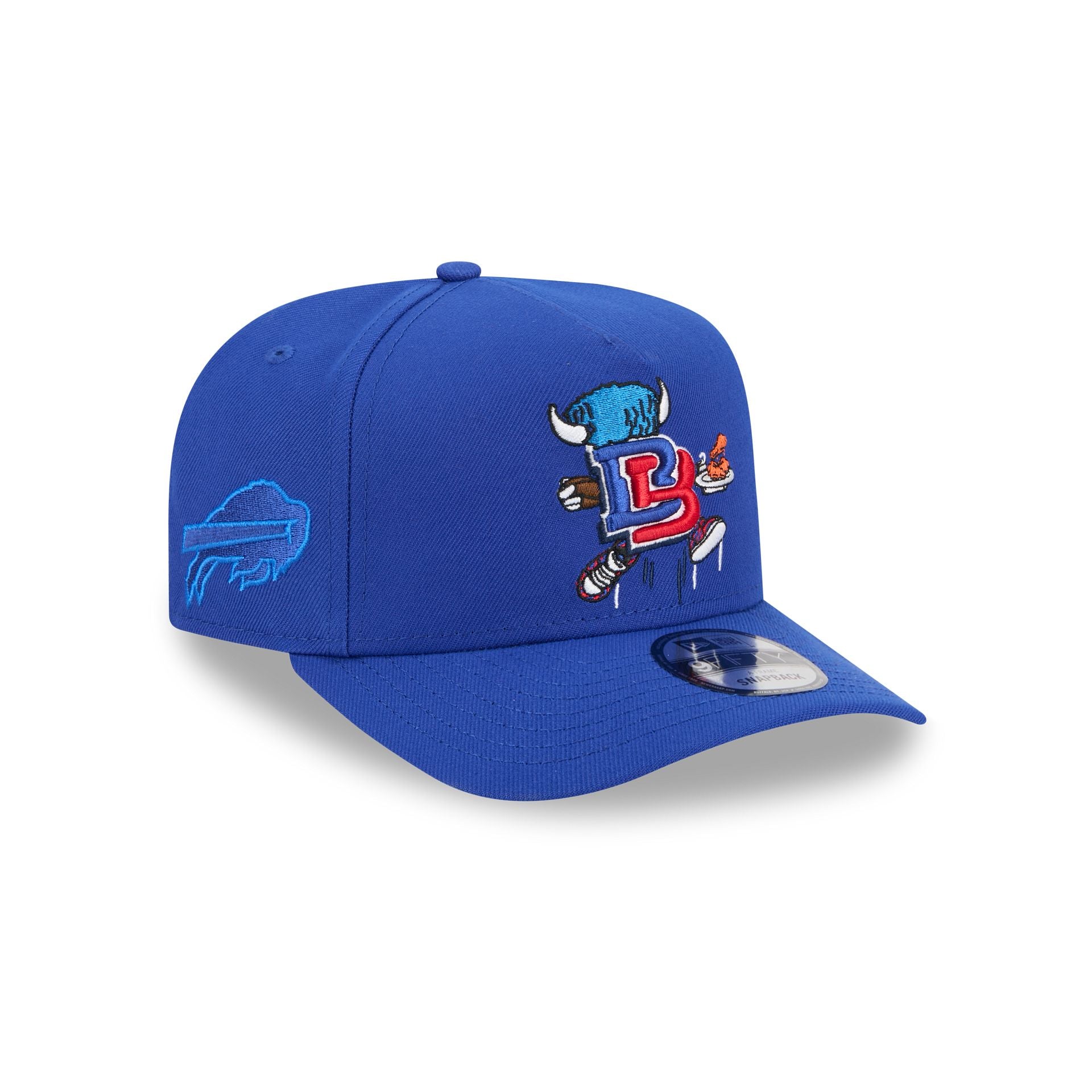 60792246_9FIFTYAF_950AFCARTOON29304_BUFBIL_OTC_3QR-1 Buffalo Bills Cartoon 9FIFTY A-Frame Snapback Hat - Image 1