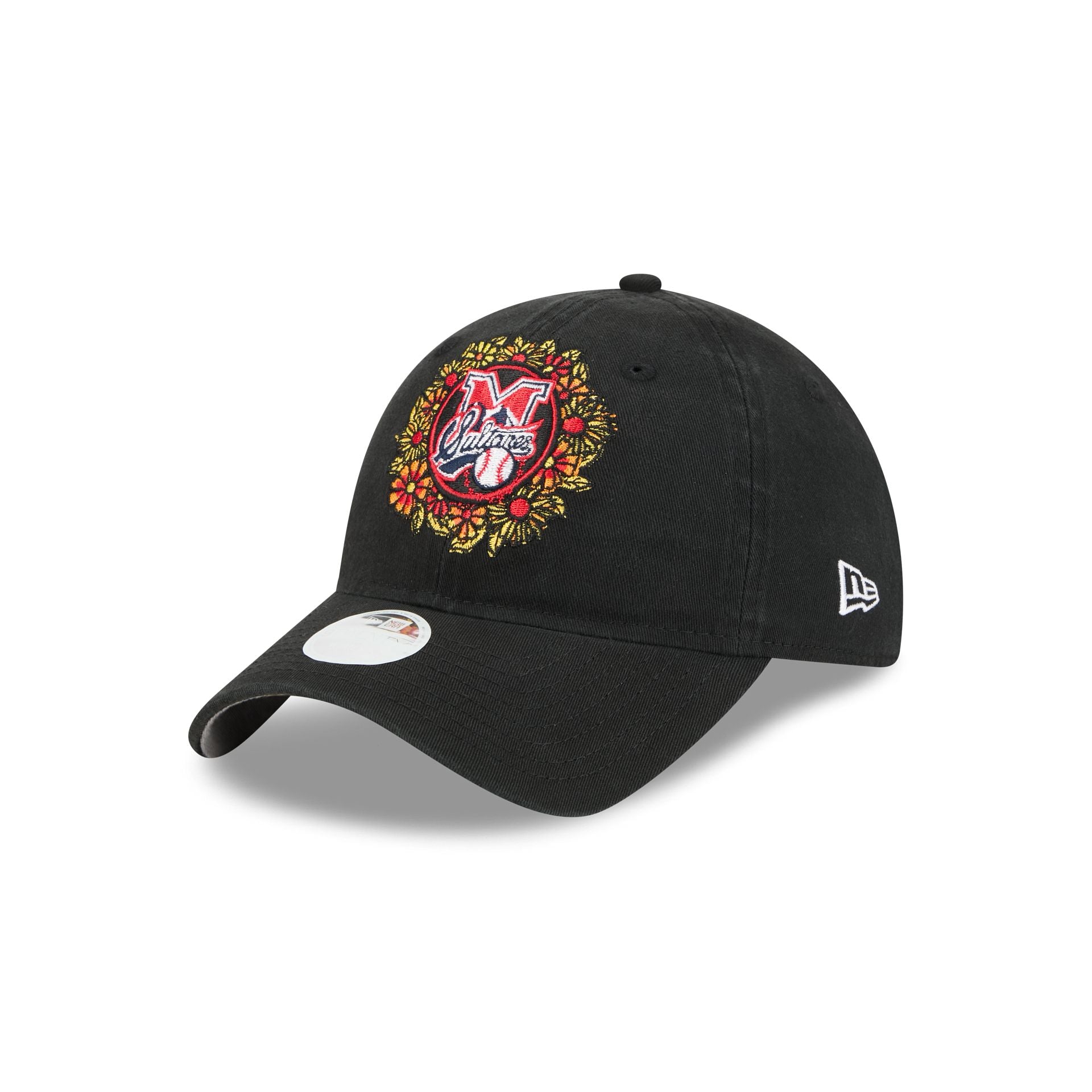 60832562_9TWENTY_LifestyleEnergy_MONTERREY_20SULTANES_BLK_3QL Sultanes de Monterrey Day of the Dead Floral 9TWENTY Adjustable Hat - Image 1