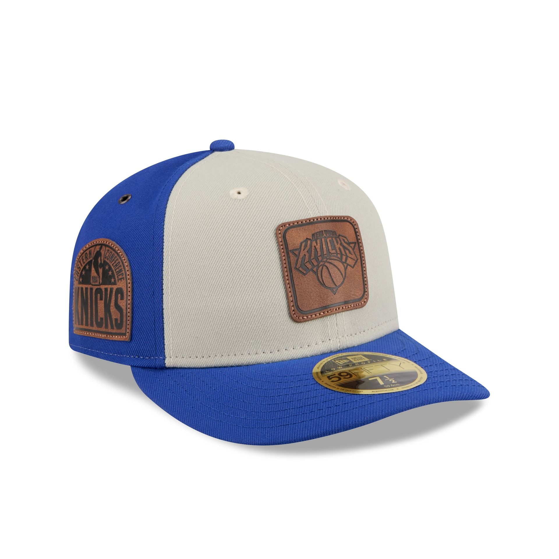 60832655_LC5950_LifestyleEnergy_NEYKNI_STN_3QR New York Knicks Quilted Low Profile 59FIFTY Fitted Hat - Image 1