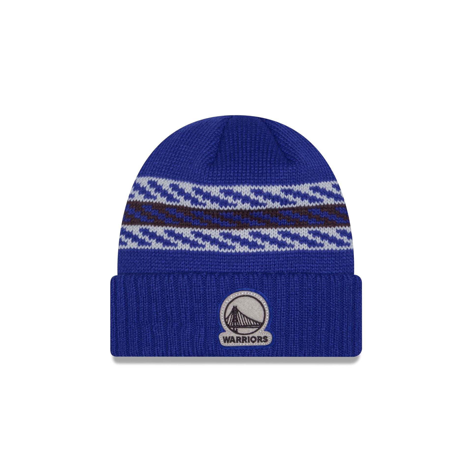 60832710_KNIT_LifestyleEnergy_GOLWAR_OTC_F Golden State Warriors Quilted Cuff Knit Hat - Image 1