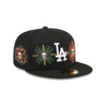 Los Angeles Dodgers Day of the Dead Skull & Flowers 59FIFTY Fitted Hat