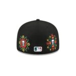 Los Angeles Dodgers Day of the Dead Skull & Flowers 59FIFTY Fitted Hat - Image 6