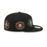 Los Angeles Dodgers Day of the Dead Skull & Flowers 59FIFTY Fitted Hat - Image 4