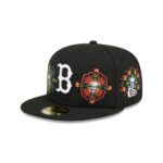 Boston Red Sox Day of the Dead Skull & Flowers 59FIFTY Fitted Hat - Image 3