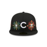 Chicago Cubs Day of the Dead Skull & Flowers 59FIFTY Fitted Hat - Image 2