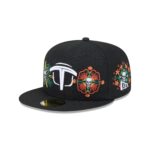 Olmecas de Tabasco Day of the Dead Skull & Flowers 59FIFTY Fitted Hat - Image 3