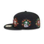 Olmecas de Tabasco Day of the Dead Skull & Flowers 59FIFTY Fitted Hat - Image 5