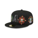 Arizona Diamondbacks Day of the Dead Skull & Flowers 59FIFTY Fitted Hat - Image 3