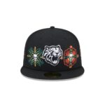 Tigres de Quintana Roo Day of the Dead Skull & Flowers 59FIFTY Fitted Hat - Image 2
