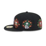 Tigres de Quintana Roo Day of the Dead Skull & Flowers 59FIFTY Fitted Hat - Image 5