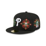 Philadelphia Phillies Day of the Dead Skull & Flowers 59FIFTY Fitted Hat - Image 3