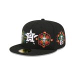 Houston Astros Day of the Dead Skull & Flowers 59FIFTY Fitted Hat - Image 3