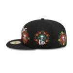 Miami Marlins Day of the Dead Skull & Flowers 59FIFTY Fitted Hat - Image 5