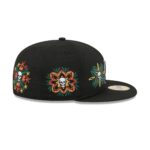 Miami Marlins Day of the Dead Skull & Flowers 59FIFTY Fitted Hat - Image 4