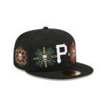 Pittsburgh Pirates Day of the Dead Skull & Flowers 59FIFTY Fitted Hat