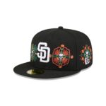 San Diego Padres Day of the Dead Skull & Flowers 59FIFTY Fitted Hat - Image 3