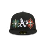 Athletics Day of the Dead Skull & Flowers 59FIFTY Fitted Hat - Image 2