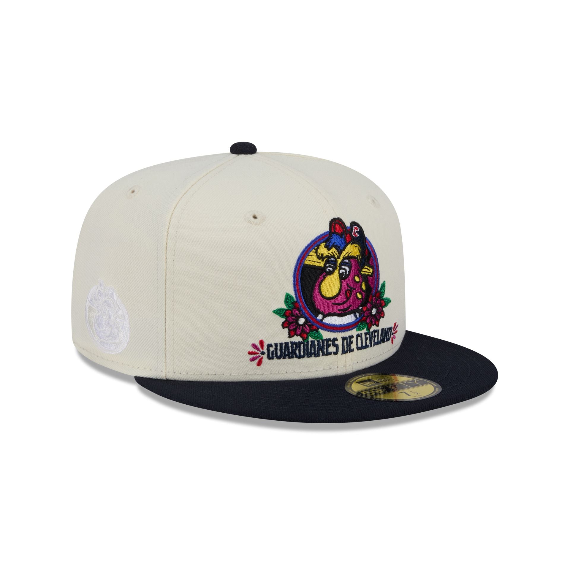 60832820_59FIFTY_LifestyleEnergy_CLEGUA__20_20O_3QR Cleveland Guardians Day of the Dead Sugar Skull Mascot 59FIFTY Fitted Hat - Image 1