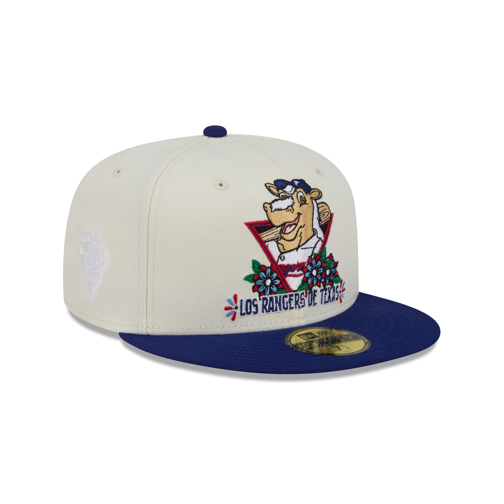 60832821_59FIFTY_LifestyleEnergy_TEXRAN_OTC_3QR Texas Rangers Day of the Dead Sugar Skull Mascot 59FIFTY Fitted Hat - Image 1