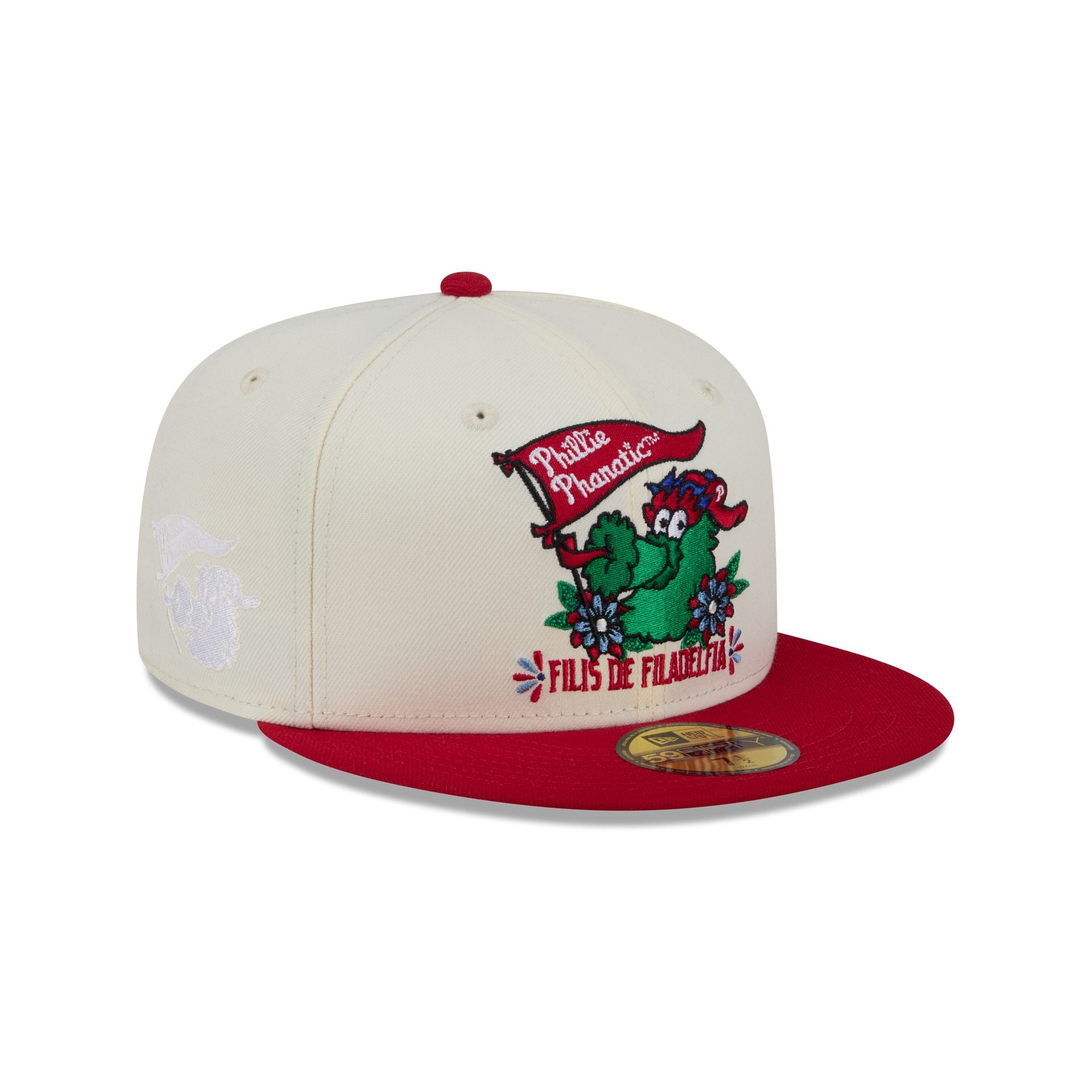 60832825_59FIFTY_LifestyleEnergy_PHIPHI__20_20O_3QR Philadelphia Phillies Day of the Dead Sugar Skull Mascot 59FIFTY Fitted Hat - Image 1