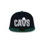 Just Caps Plaid Interior Cleveland Cavaliers Retro Crown 59FIFTY Fitted Hat - Image 2