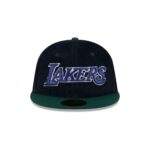 Just Caps Plaid Interior Los Angeles Lakers Retro Crown 59FIFTY Fitted Hat - Image 2