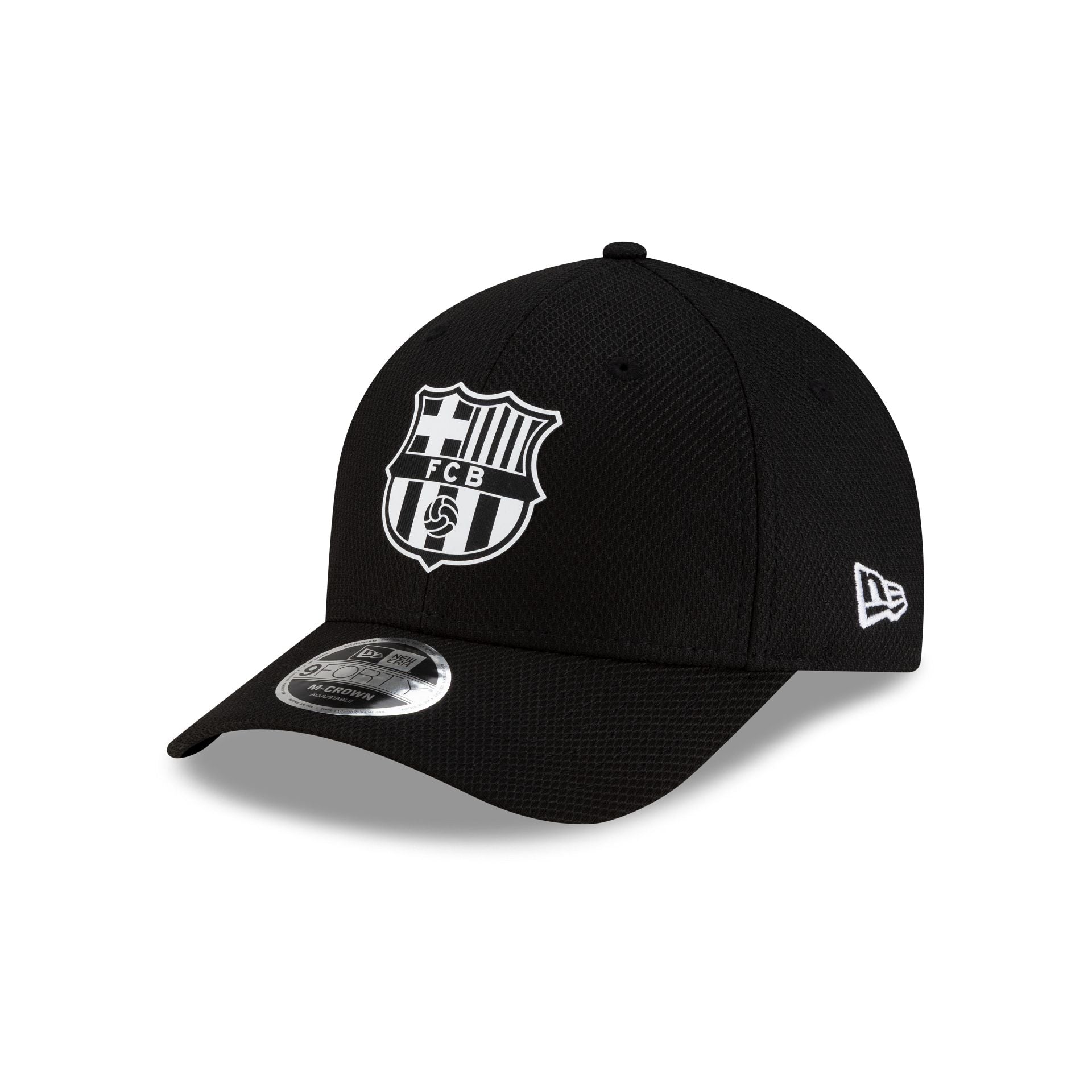 60846908_9FORTY_20MC_SOCCER25_FCBARCA_FALLEXCLUSIVES_FCBARC_BLACK_3QL-2 FC Barcelona Diamond Era 9FORTY M-Crown Snapback Hat - Image 1
