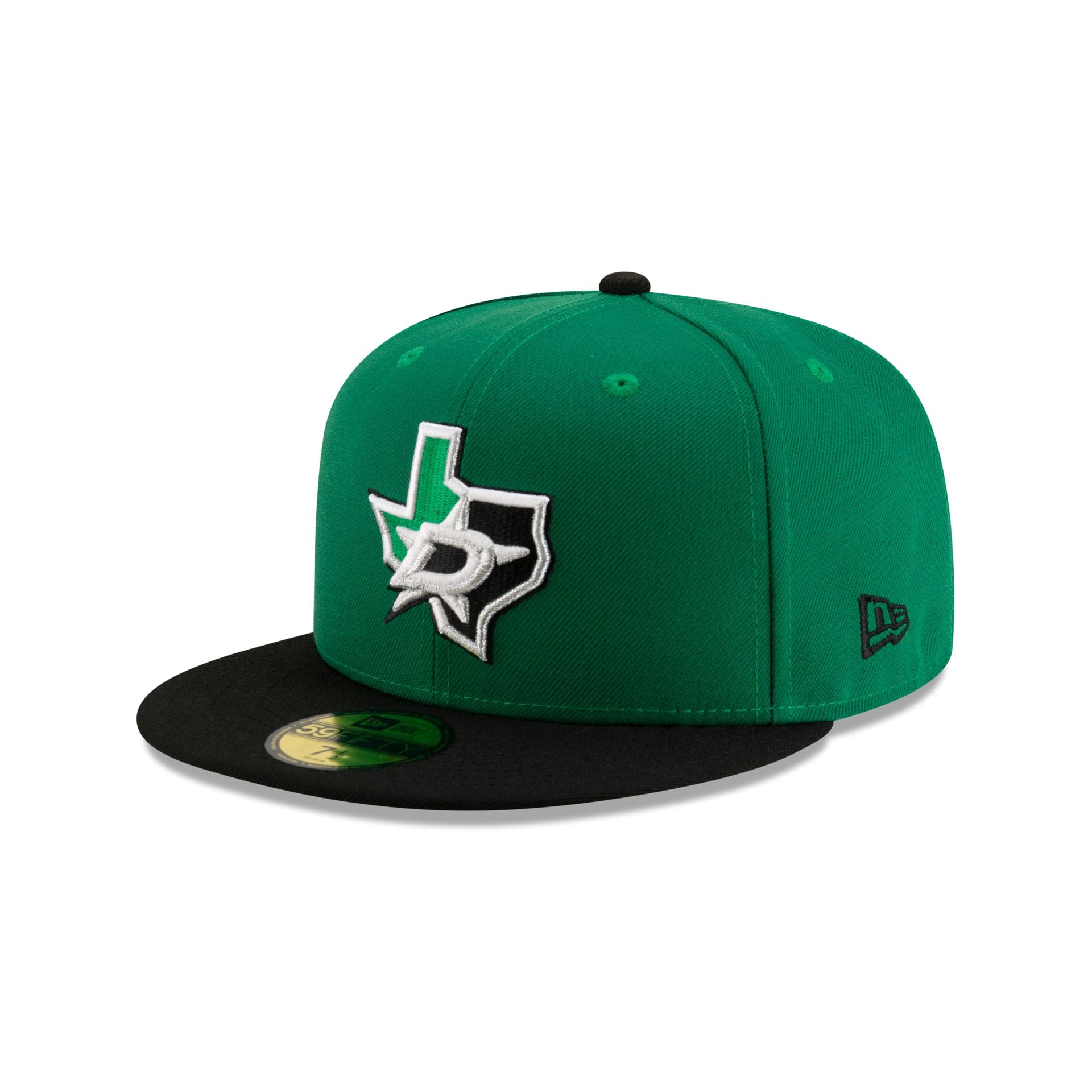 70897471_59FIFTY_NEWNHL24_DALSTA_GRN_3QL Dallas Stars Kelly Green & Camo 59FIFTY Fitted Hat - Image 1