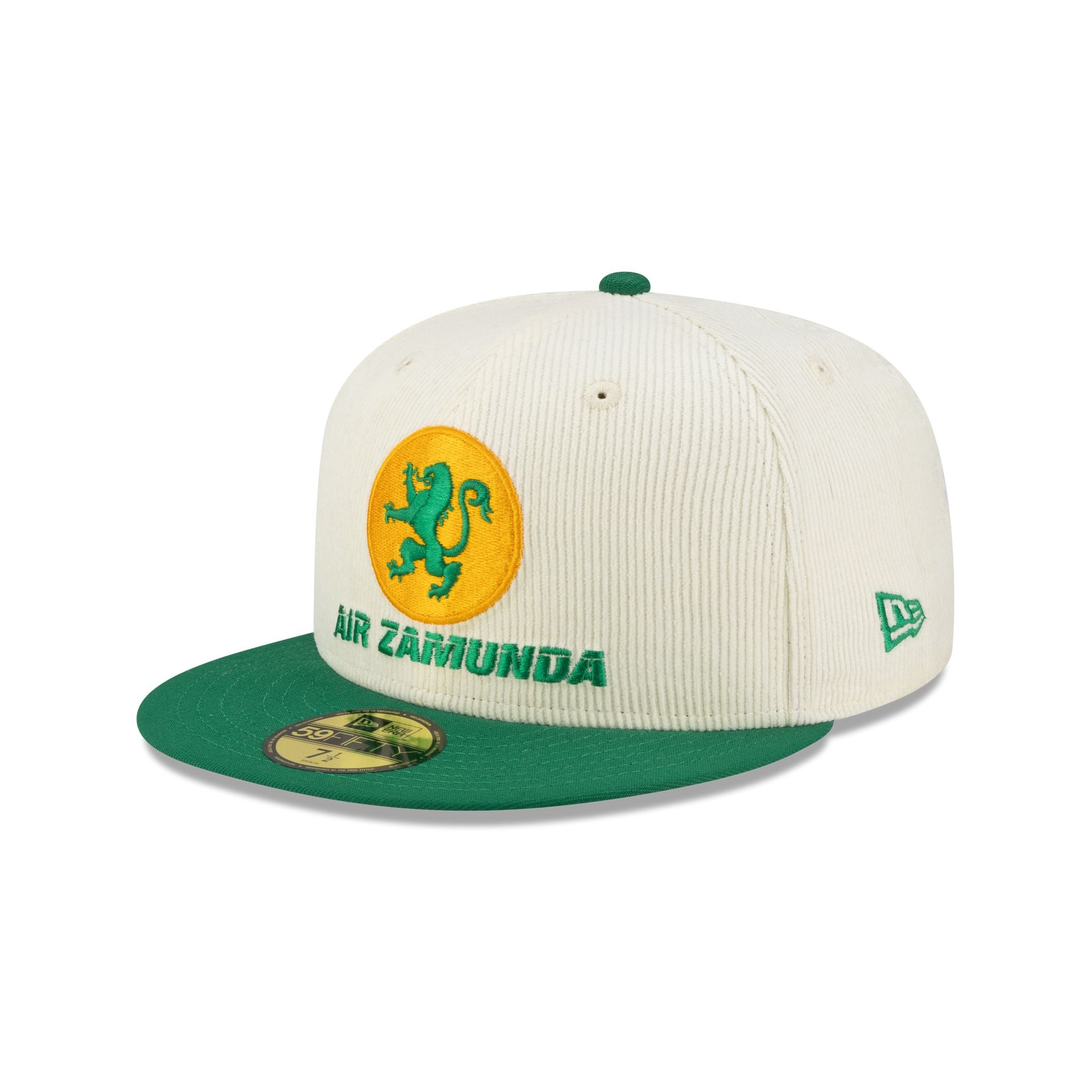 70968768_59FIFTY_AUG_GCP25_CTA_WHITE_3QL Coming to America Air Zamunda Corduroy 59FIFTY Fitted Hat - Image 1