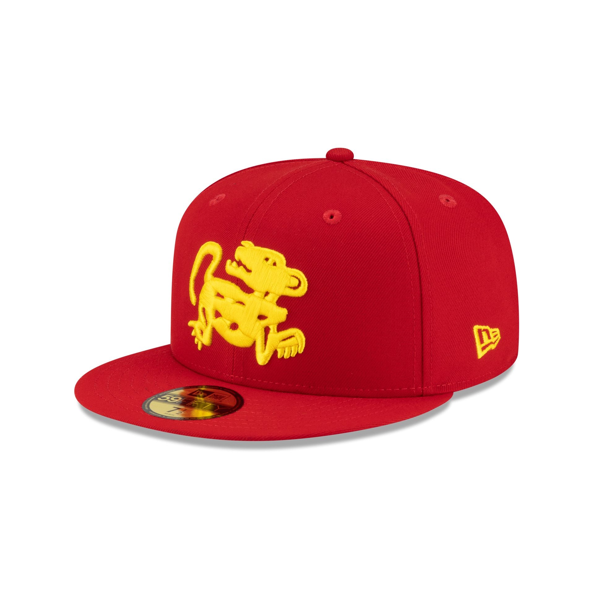 70969302_59FIFTY_ENTERTAINMENT25_LEGENDSOFTHEHIDDENTEMPLE_LEGENDS_RED_3QL Legends of the Hidden Temple Red Jaguar 59FIFTY Fitted Hat - Image 1